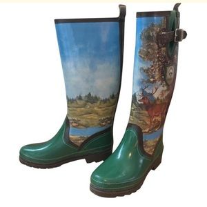 Giesswein Buck Landscape Tall Rain Boots Size 7